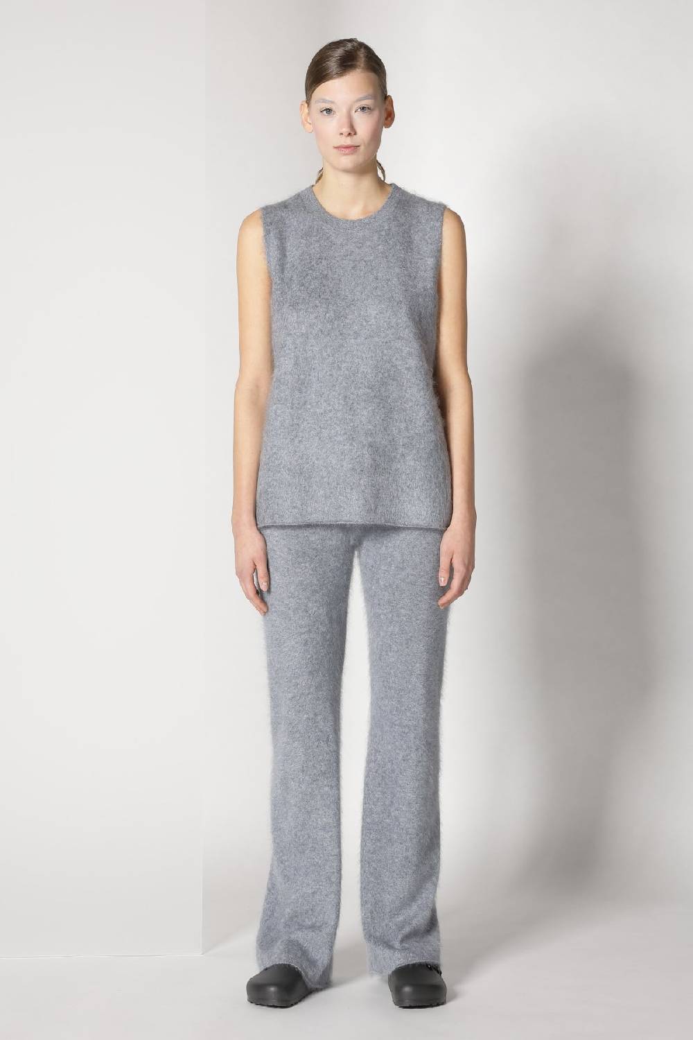 Sminfinity furry triangle scarf + furry A top + furry pants Super Rabatt