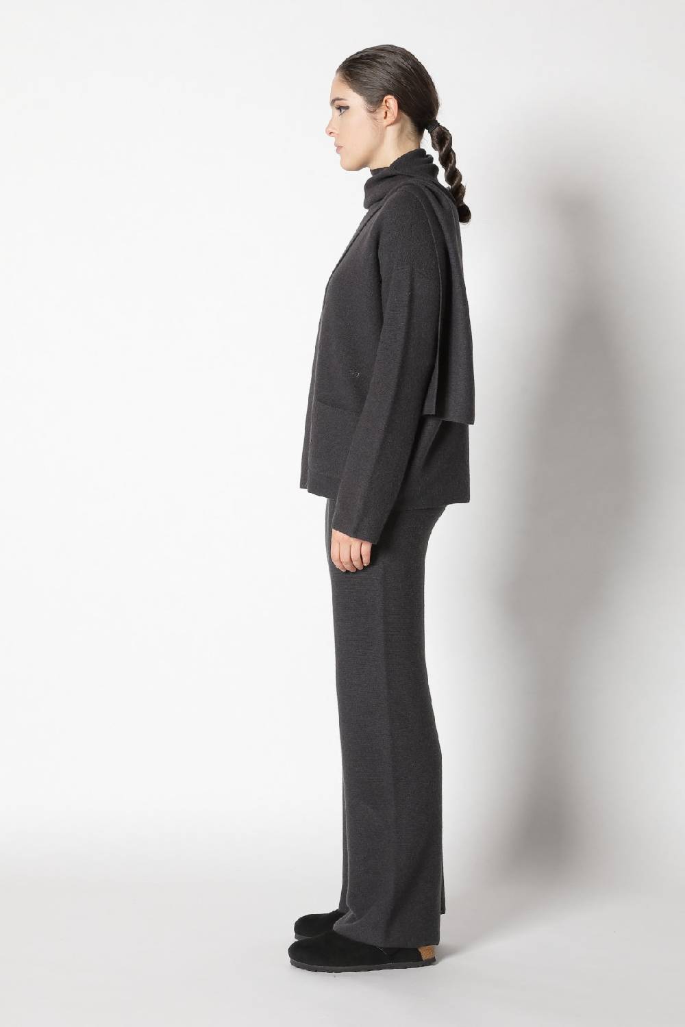 Sminfinity garter scarf jacket + garter T jumper + garter palazzo pants Fabrikladen