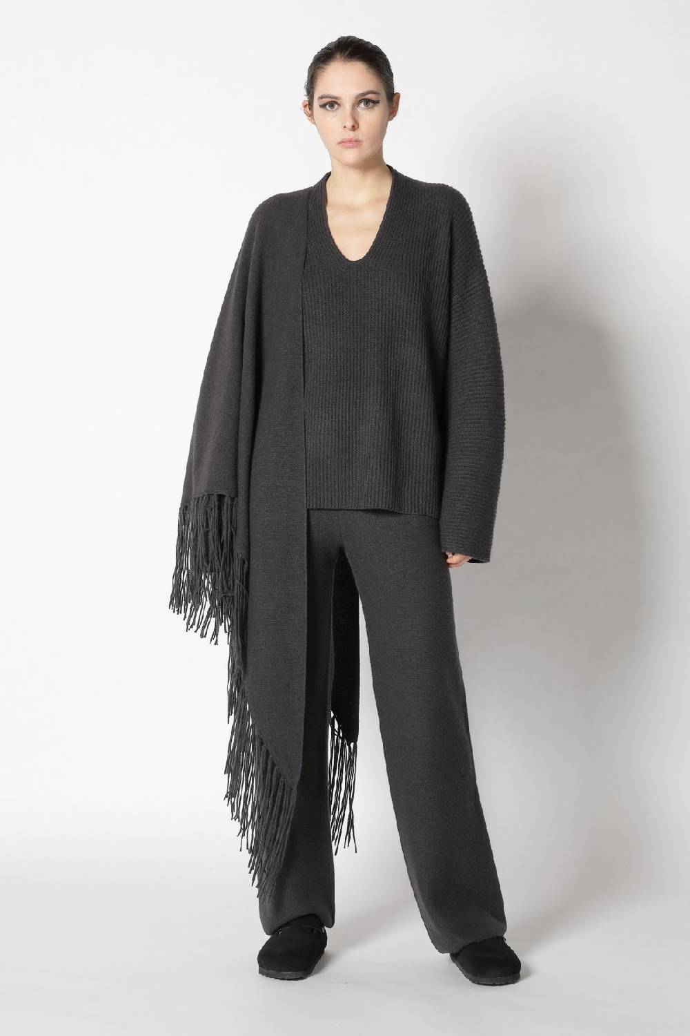 Sminfinity slouchy rib jumper + garter triangle + garter palazzo pants Black Friday Preise