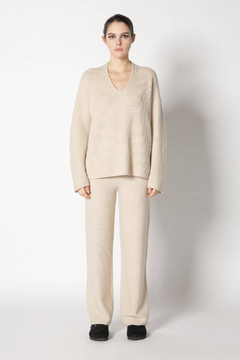 Sminfinity slouchy rib jumper + garter triangle + garter palazzo pants Black Friday Preise
