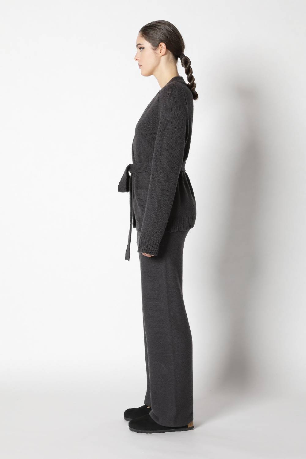 Sminfinity airy belted jacket + garter palazzo pants Im Verkauf