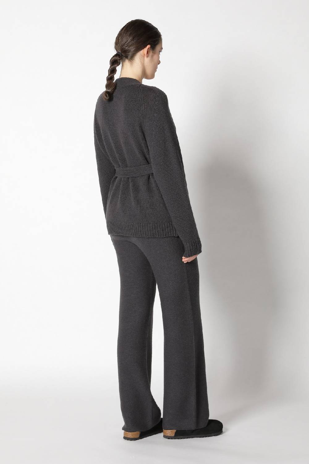 Sminfinity airy belted jacket + garter palazzo pants Im Verkauf