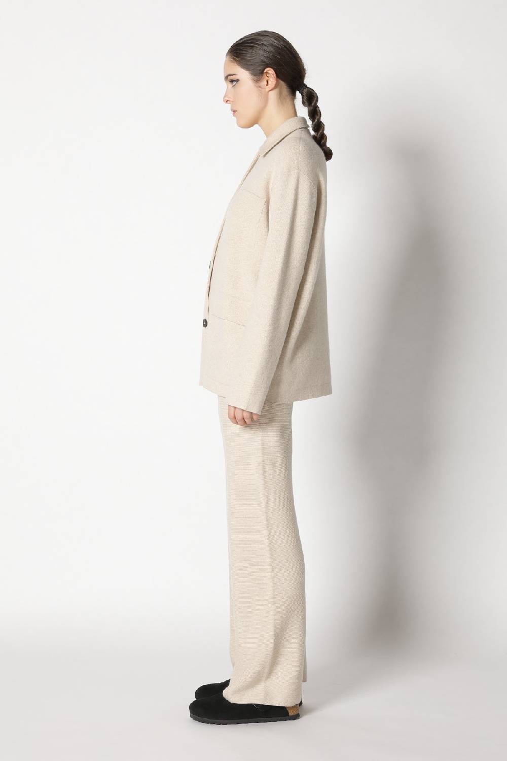 Sminfinity doubleface shirtjacket + garter palazzo pants 2025
