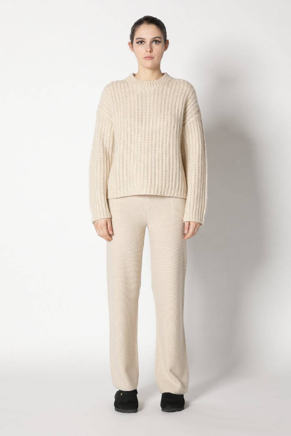 Sminfinity blurry chunky crewneck + garter palazzo pants im Angebot