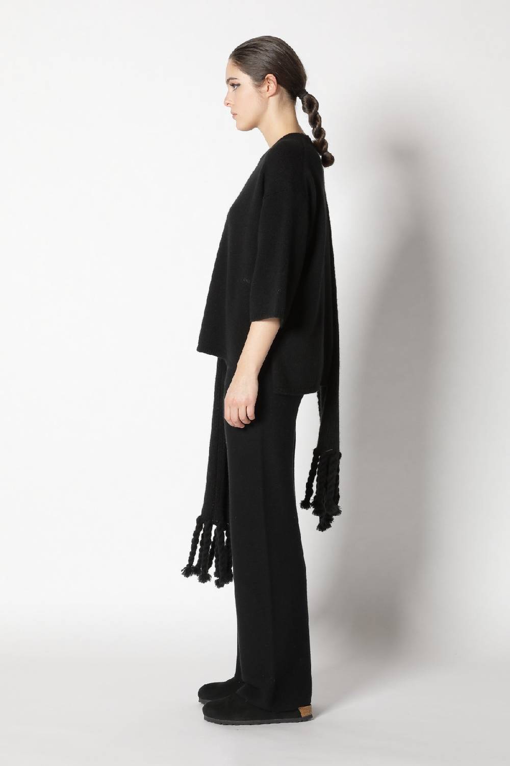 Sminfinity blurry crew jumper + blurry chunky scarf + garter palazzo pants Limitierter Zeitrabatt