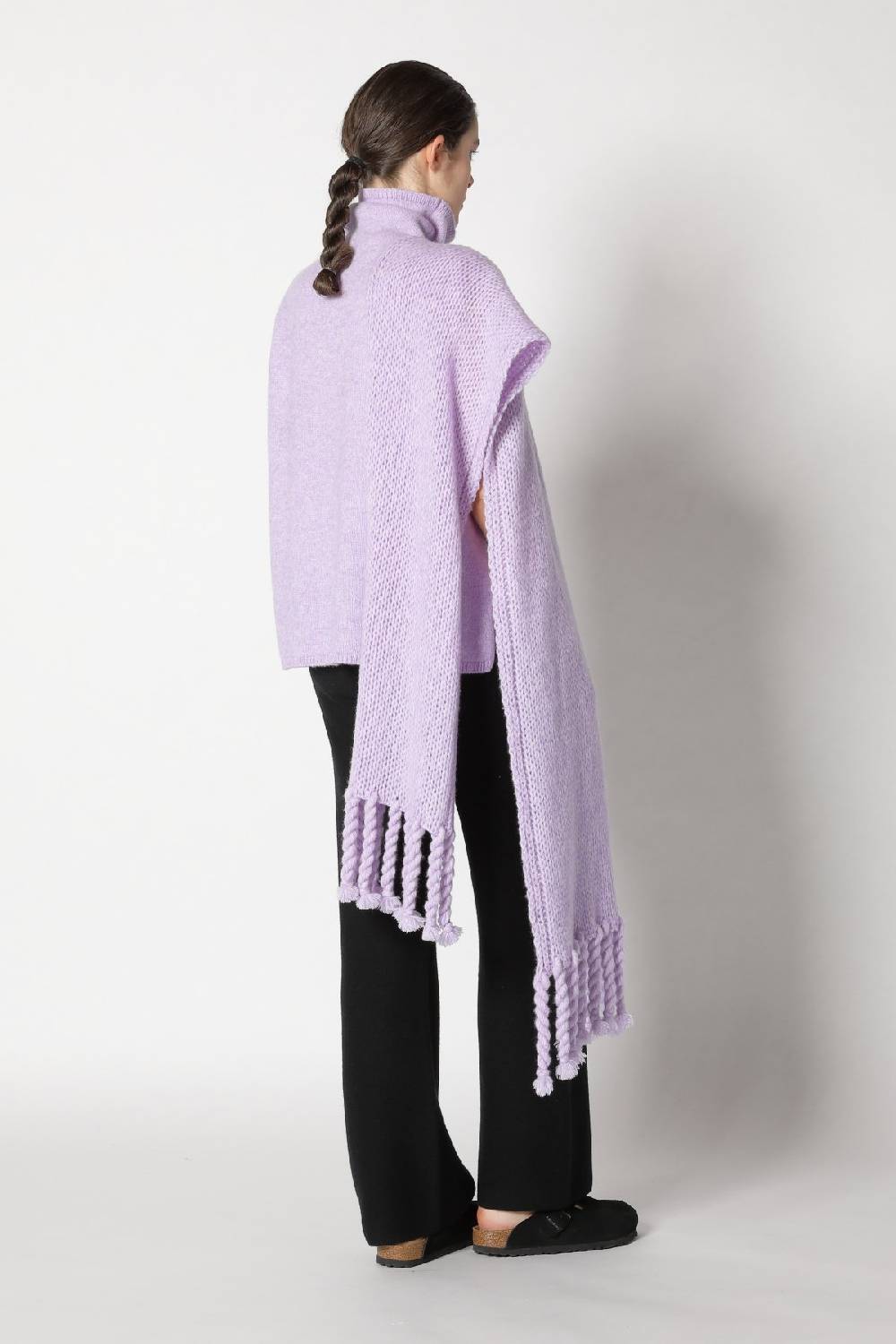 Sminfinity blurry turtle top + blurry chunky scarf + garter palazzo pants Sonderangebot