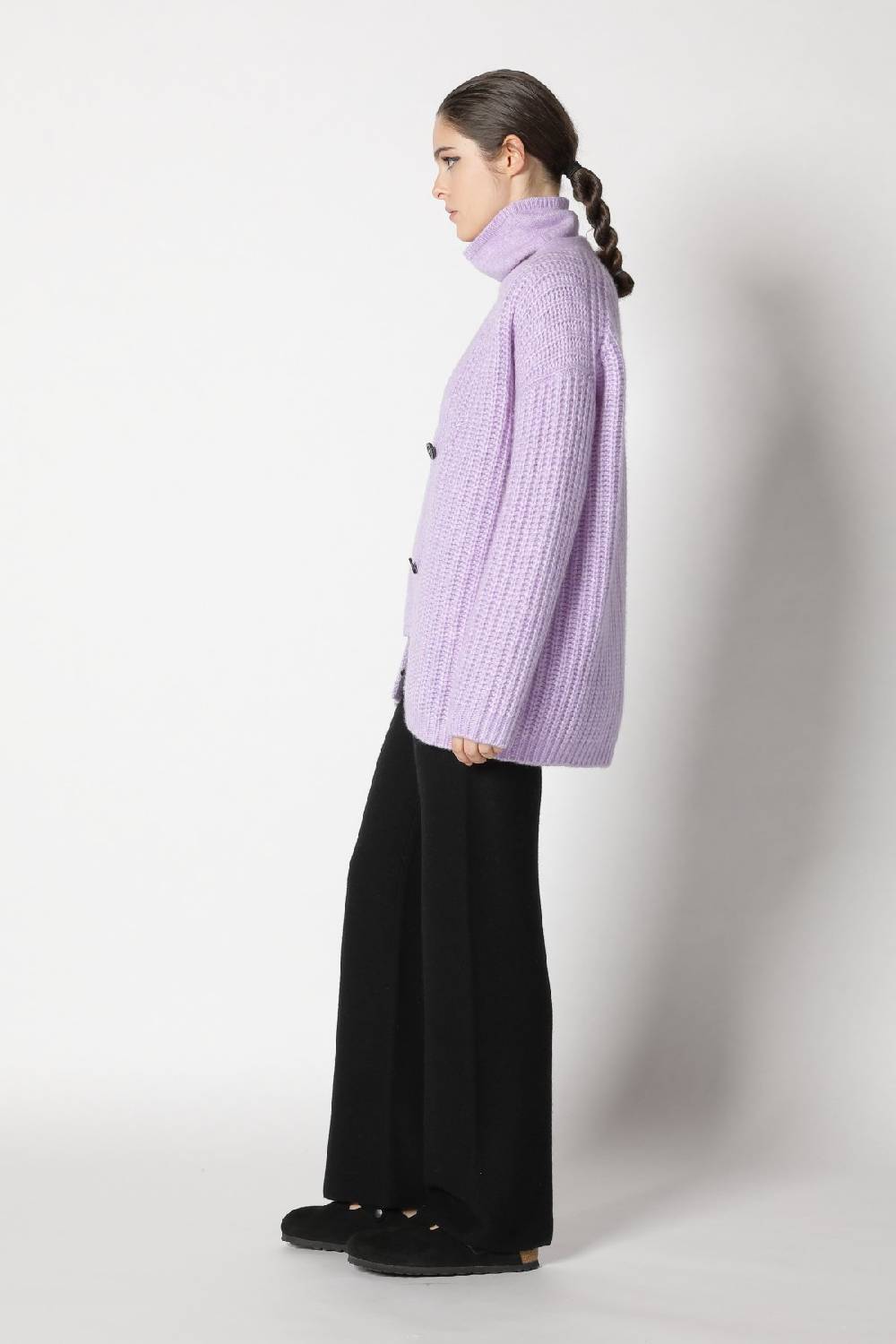Sminfinity blurry turtle top + blurry chunky cardy + garter palazzo pants Rabatt