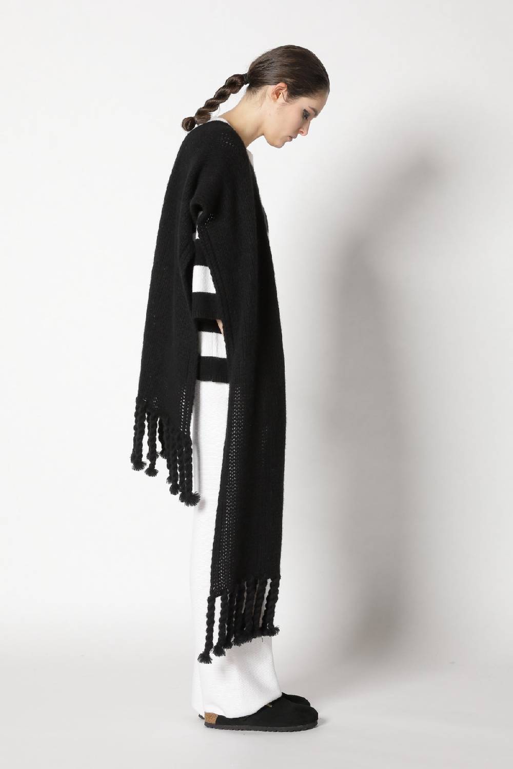 Sminfinity blurry stripe jumper + blurry chunky scarf + garter palazzo pants Großer Ausverkauf