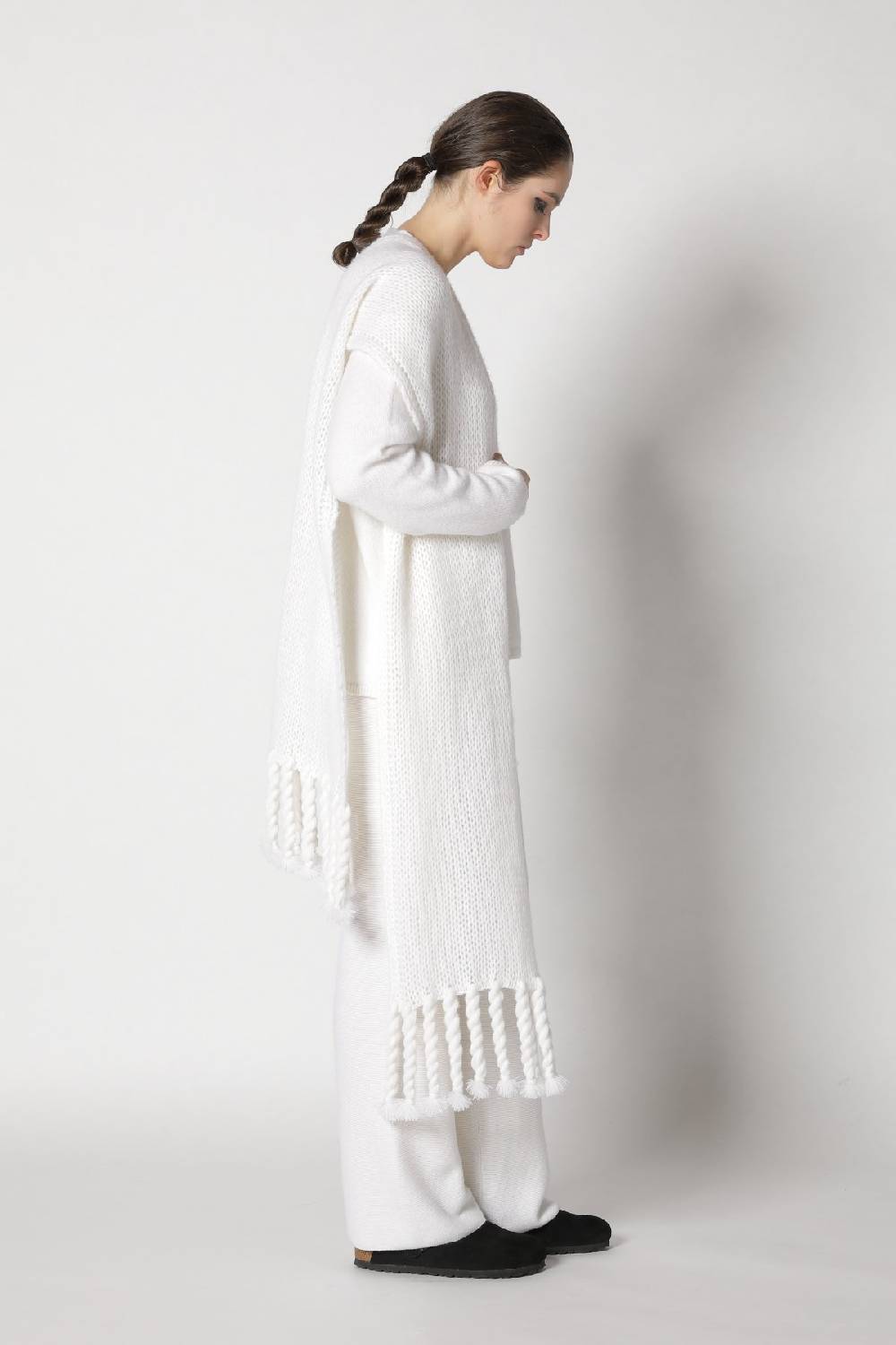 Sminfinity blurry V jumper + blurry chunky scarf + garter palazzo pants Begrenztes Angebot