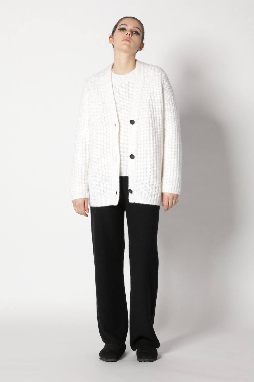 Sminfinity blurry chunky cardy + blurry chunky crewneck + garter palazzo pants Preisnachlass