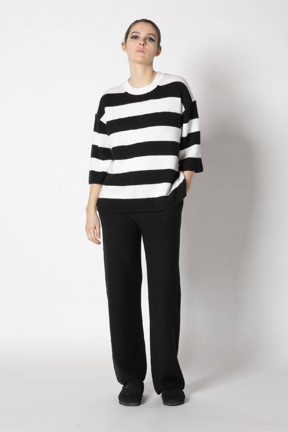 Sminfinity blurry stripe jumper + garter palazzo pants Saisonschlussverkauf
