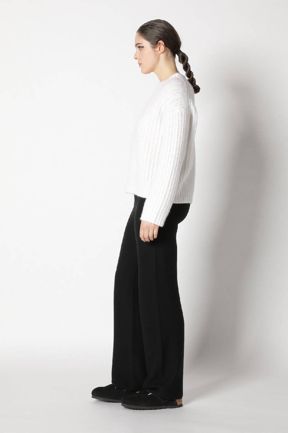 Sminfinity blurry chunky crewneck + garter palazzo pants Black Friday