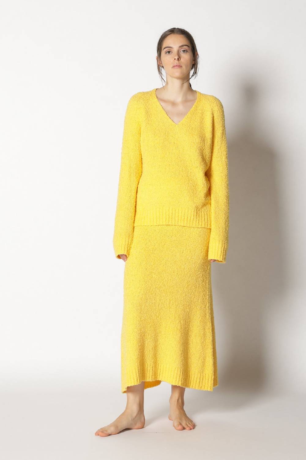 Sminfinity bouclé V neck + bouclé A skirt Exklusive Angebote