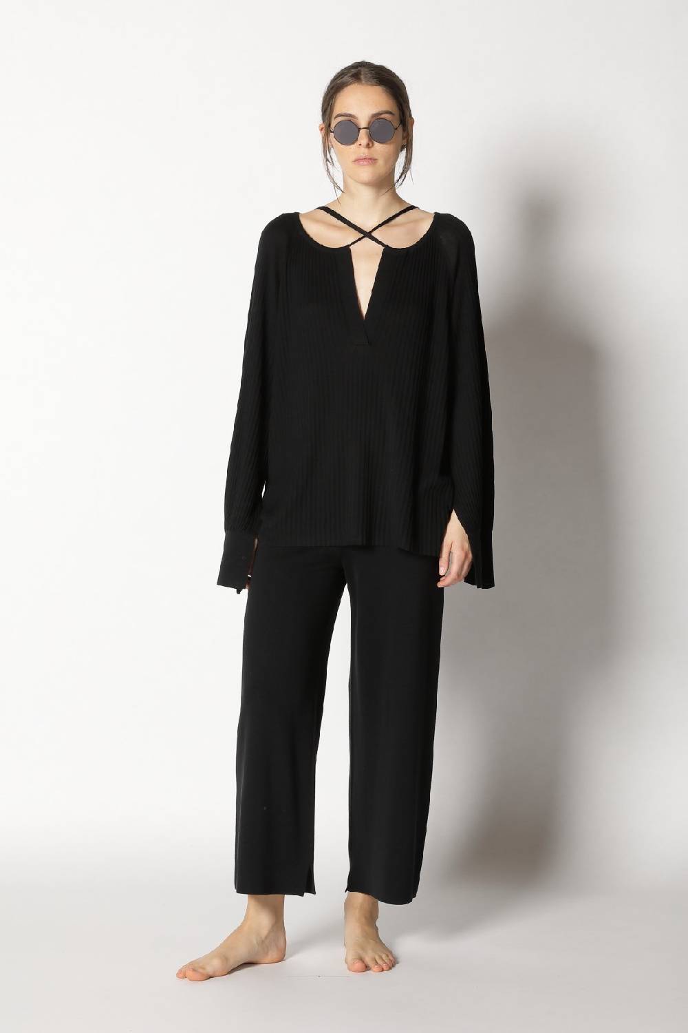 Sminfinity plissé drape tunic + milano culotte Fabrikladen