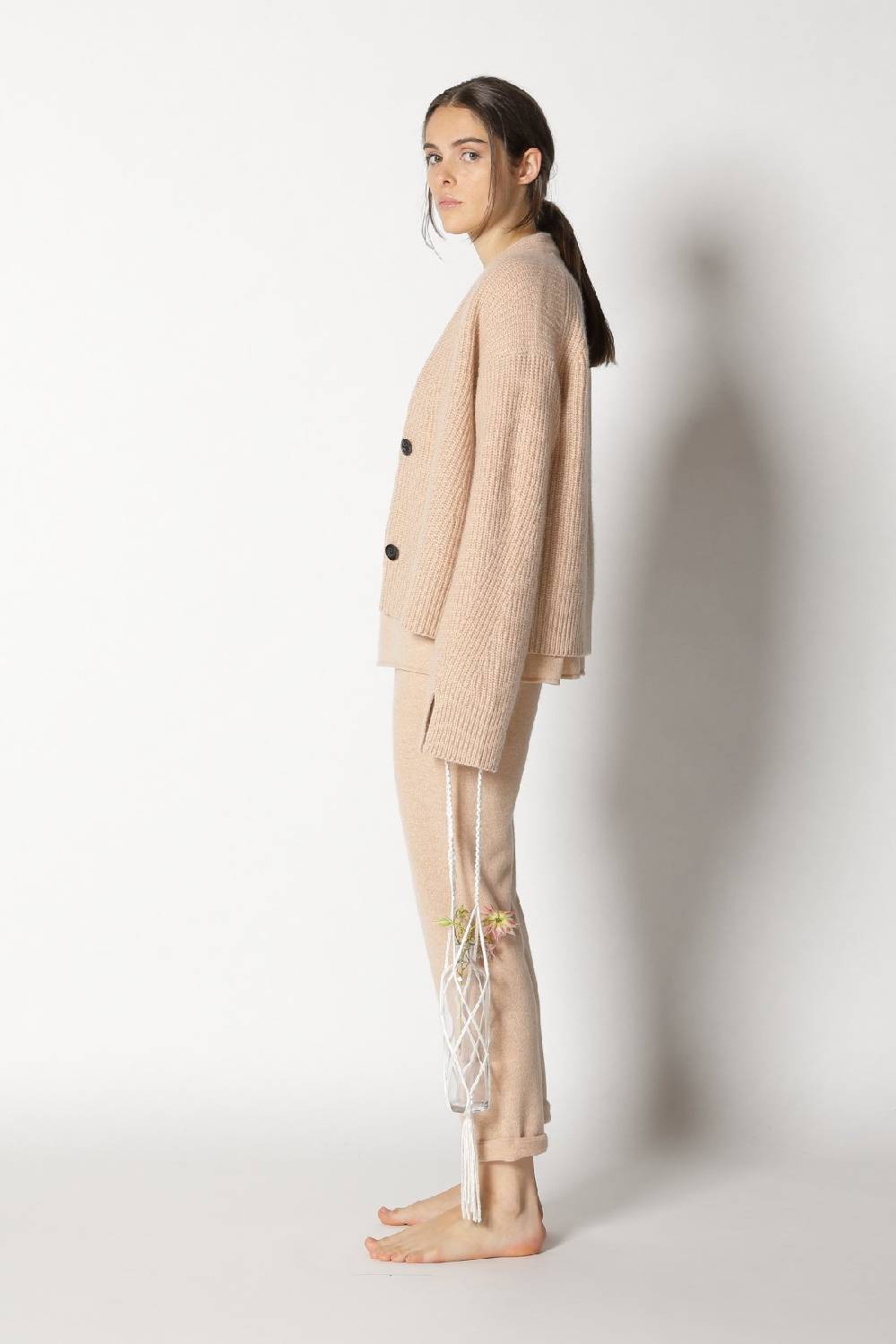 Sminfinity pure V neck + icon rib cardigan + pure boat pants Black Friday Preise