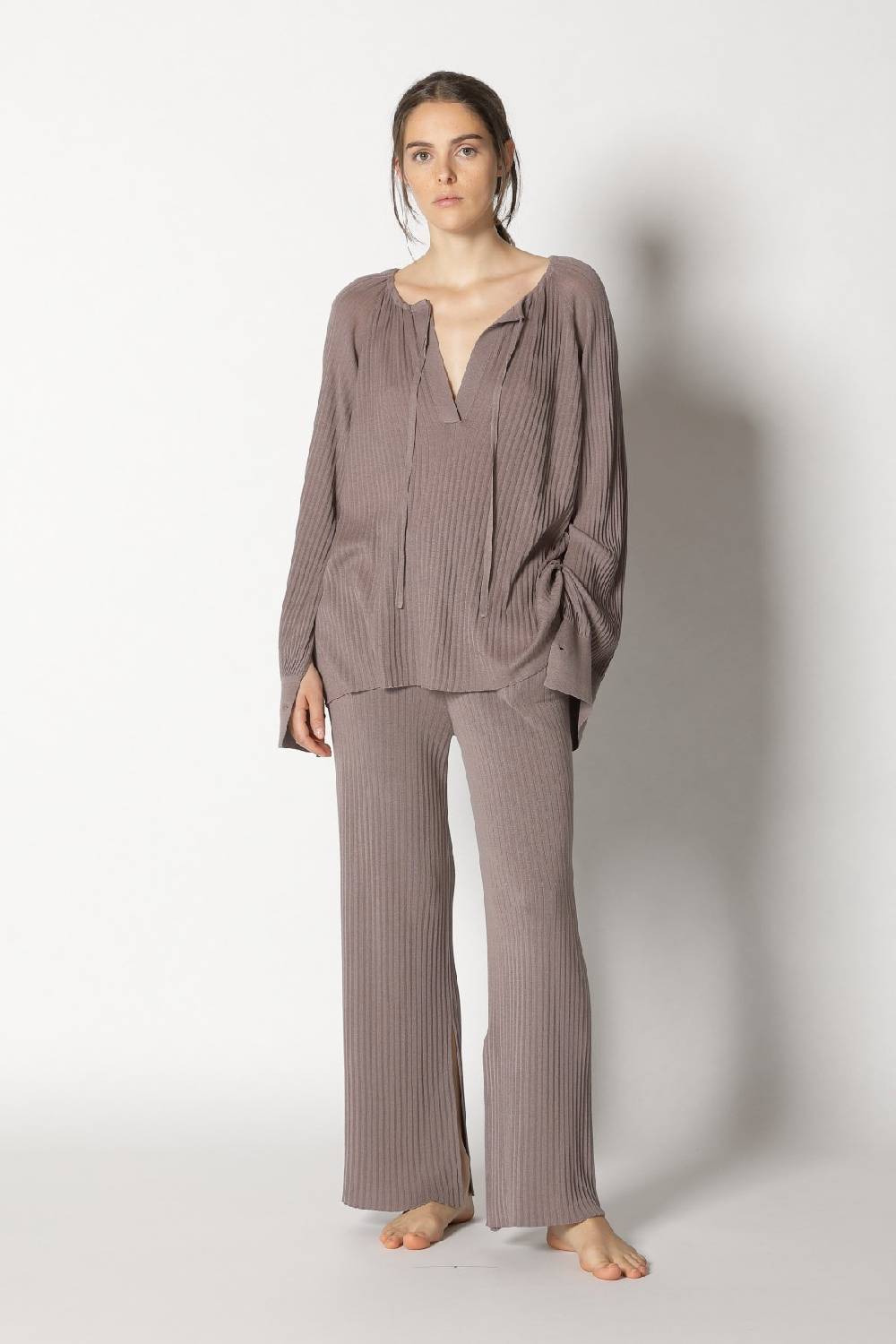 Sminfinity plissé drape tunic + plissé palazzo Outlet