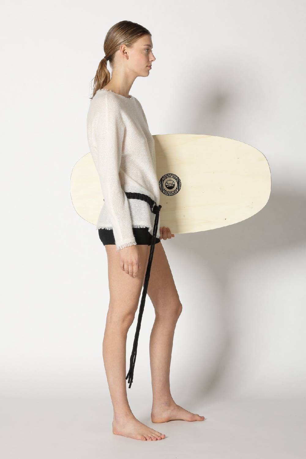Sminfinity fluffy fringe boatneck + hang loose ring belt Kostenloser Versand