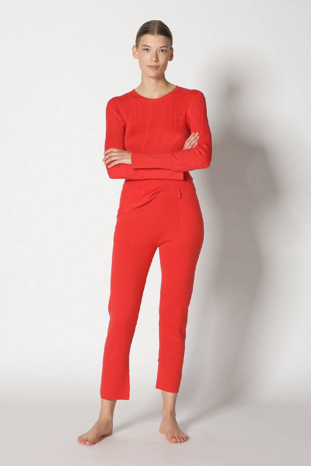 Sminfinity silky rib crew jumper Rabatt