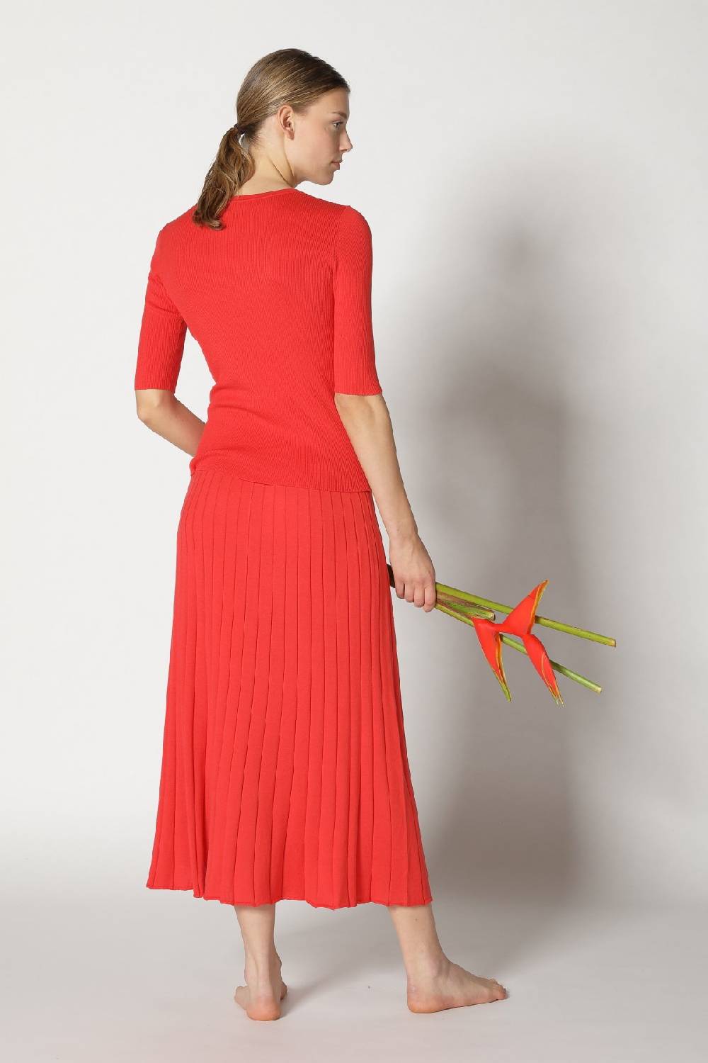Sminfinity silky rib crew T + silky sun rib skirt Günstig kaufen