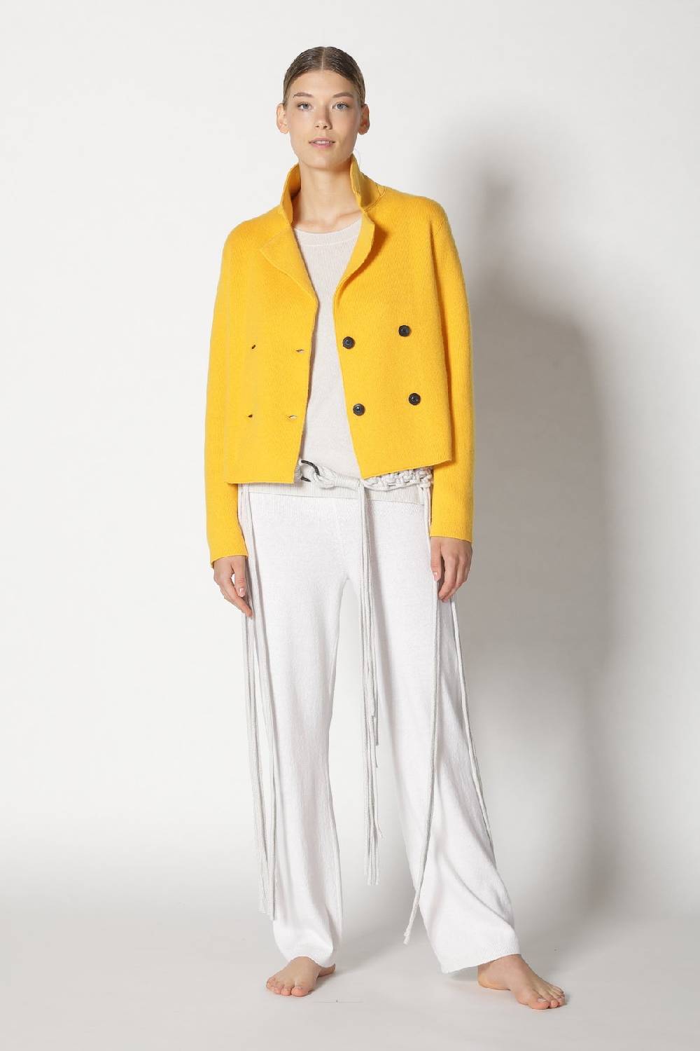 Sminfinity chilly cropped jacket + chilly jumper + chilly pants + hang loose ring belt Neueste Mode