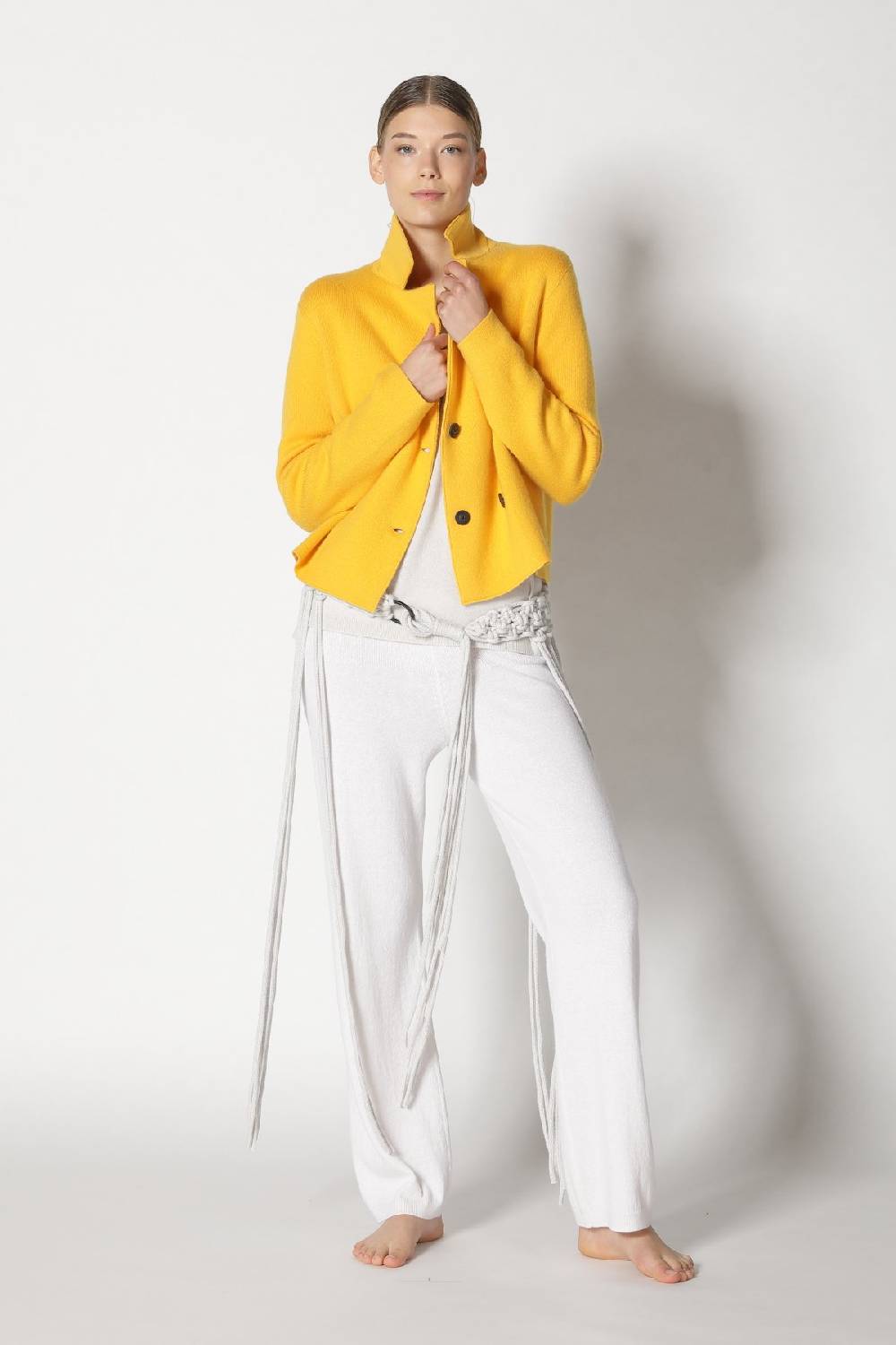 Sminfinity chilly cropped jacket + chilly jumper + chilly pants + hang loose ring belt Neueste Mode
