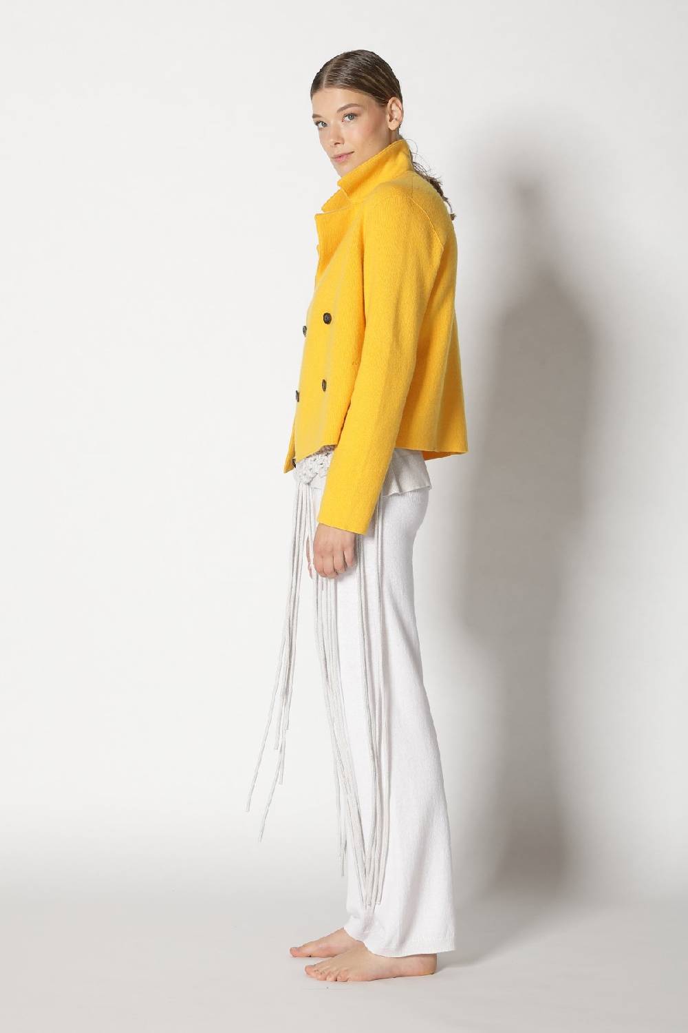 Sminfinity chilly cropped jacket + chilly jumper + chilly pants + hang loose ring belt Neueste Mode