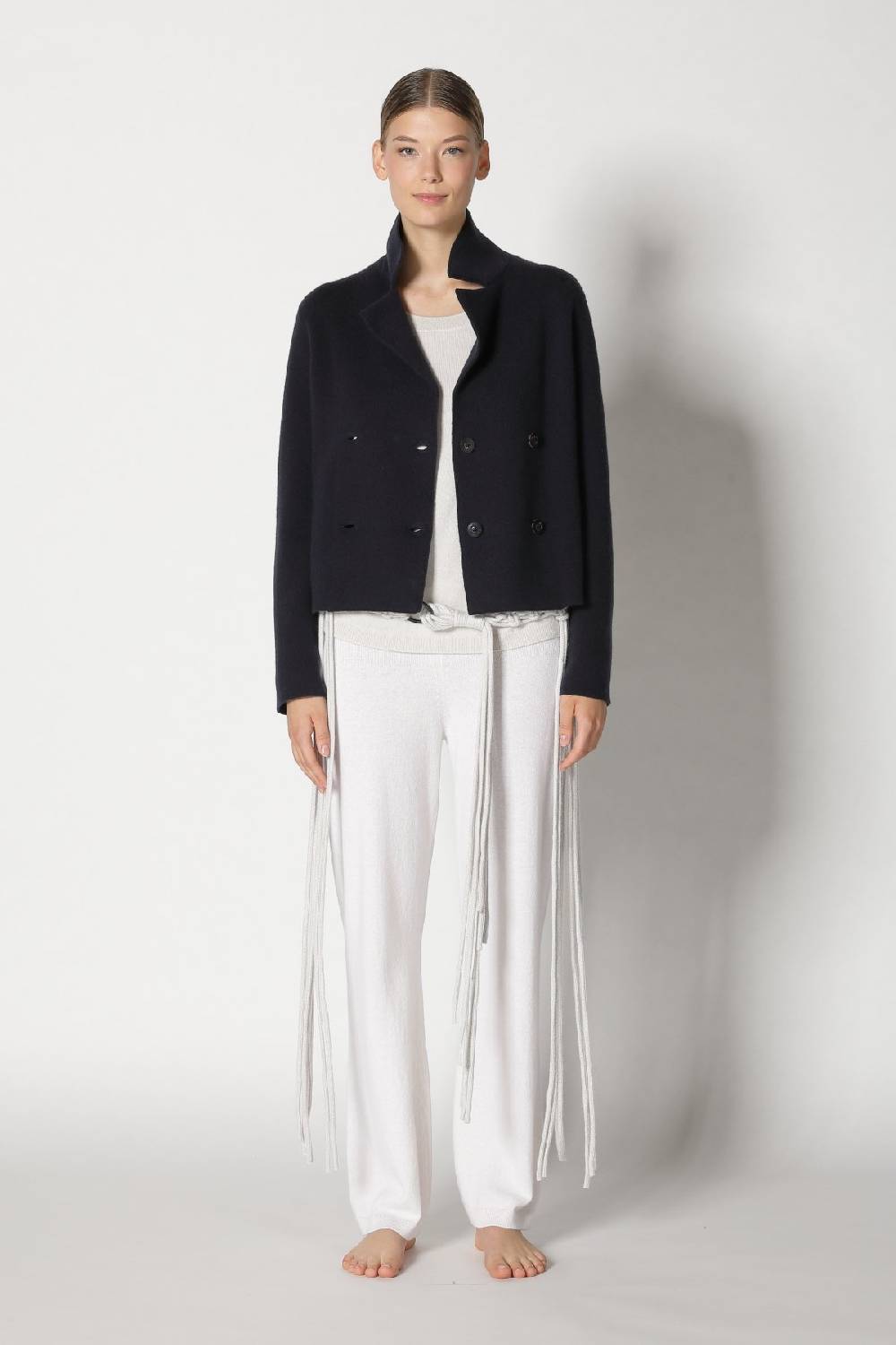 Sminfinity chilly cropped jacket + chilly jumper + chilly pants + hang loose ring belt
