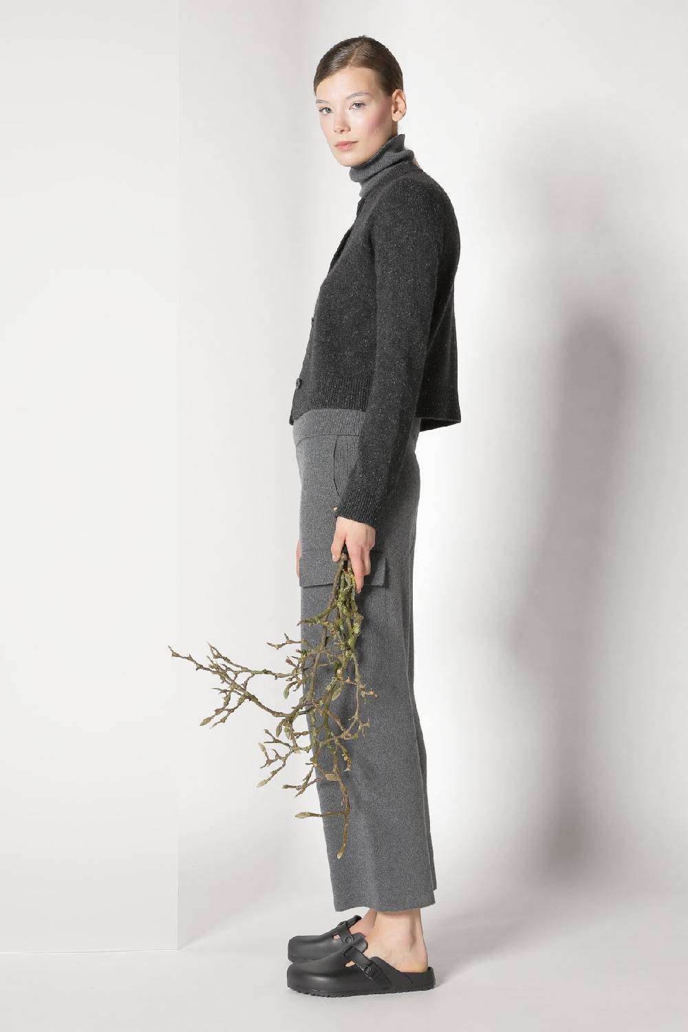 Sminfinity tweed crew jacket + chilly fitted turtleneck + chilly cargo pants Super Sparpreis