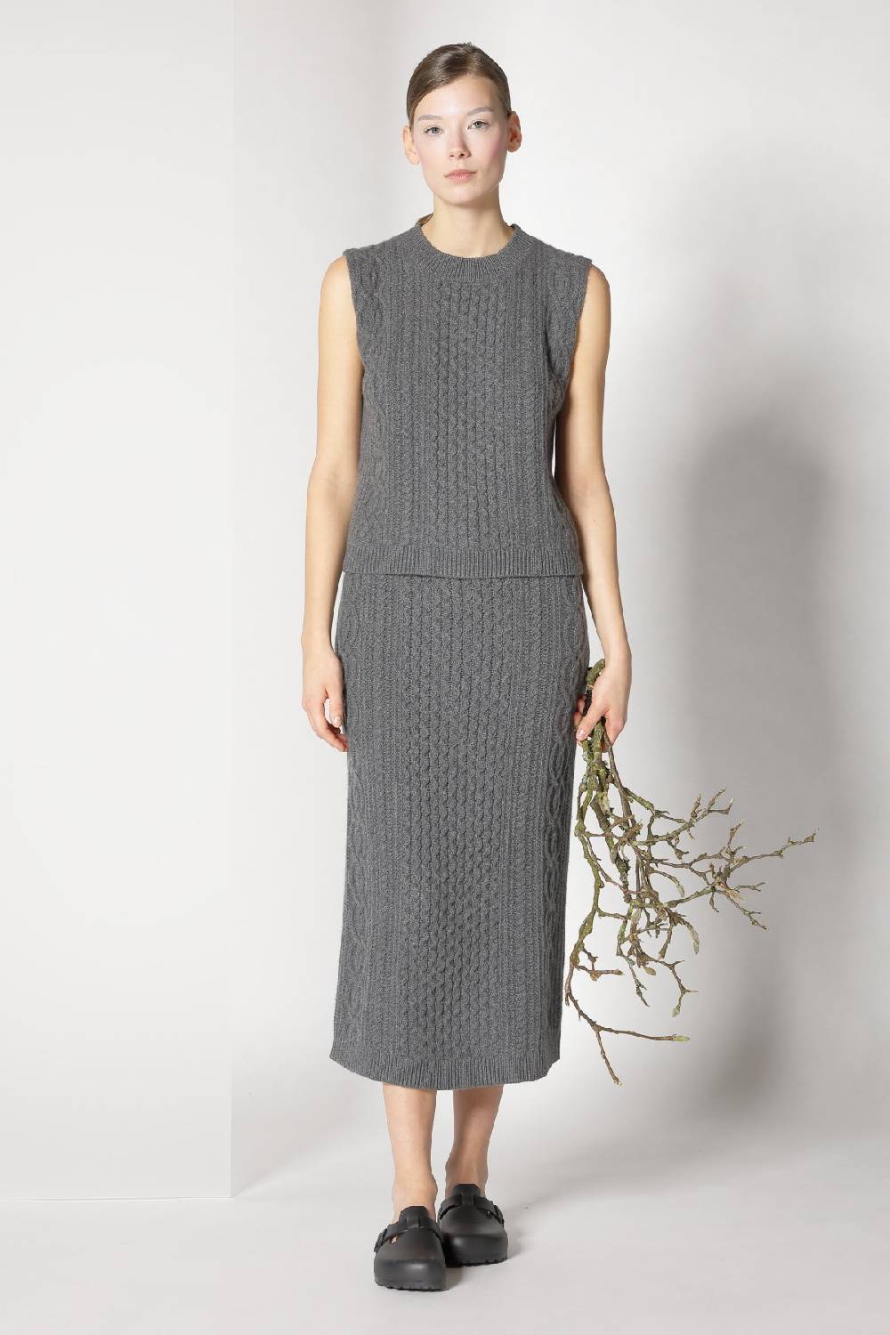 Sminfinity doubleface caban jacket + chilly cable top + chilly cable maxi skirt Letzte 3 Tage