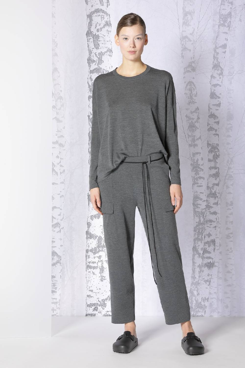 Sminfinity extrafine oversized crew + milano cropped cargo pants Bis zu 50% Rabatt