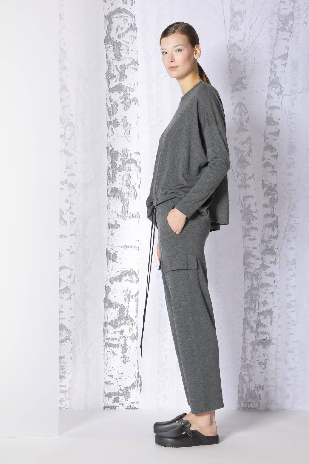 Sminfinity extrafine oversized crew + milano cropped cargo pants Bis zu 50% Rabatt