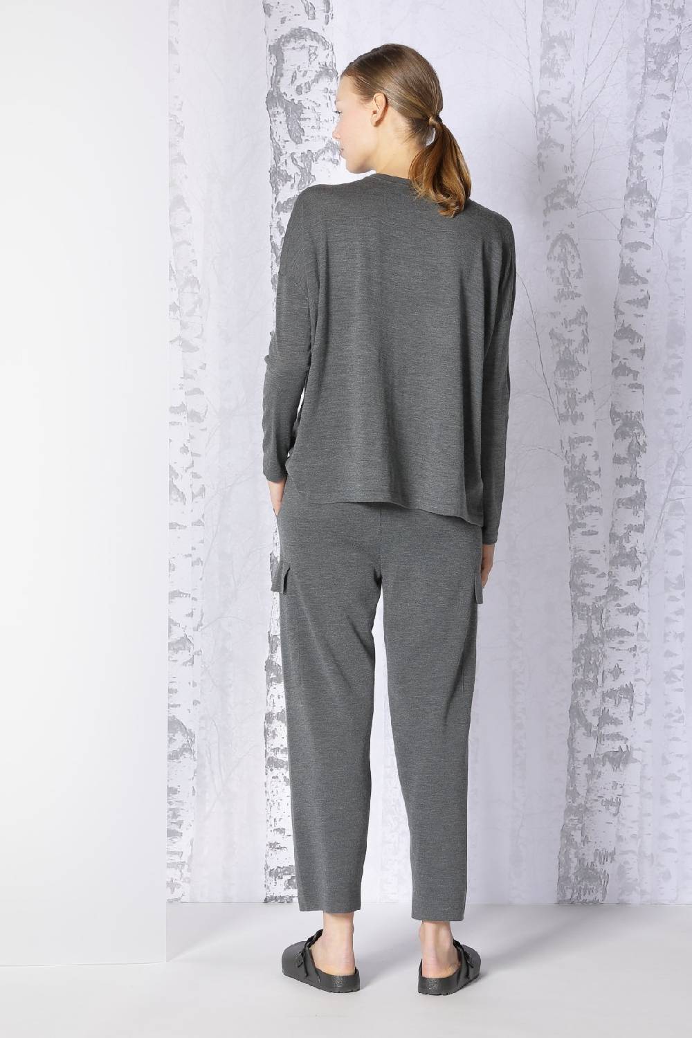 Sminfinity extrafine oversized crew + milano cropped cargo pants Bis zu 50% Rabatt