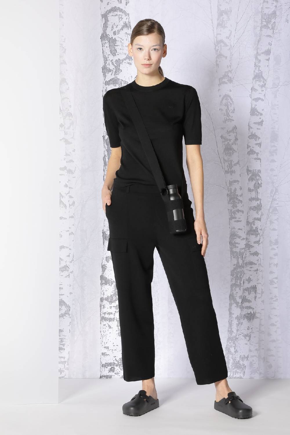 Sminfinity extrafine fitted T + milano cropped cargo pants Bis zu 55% Rabatt