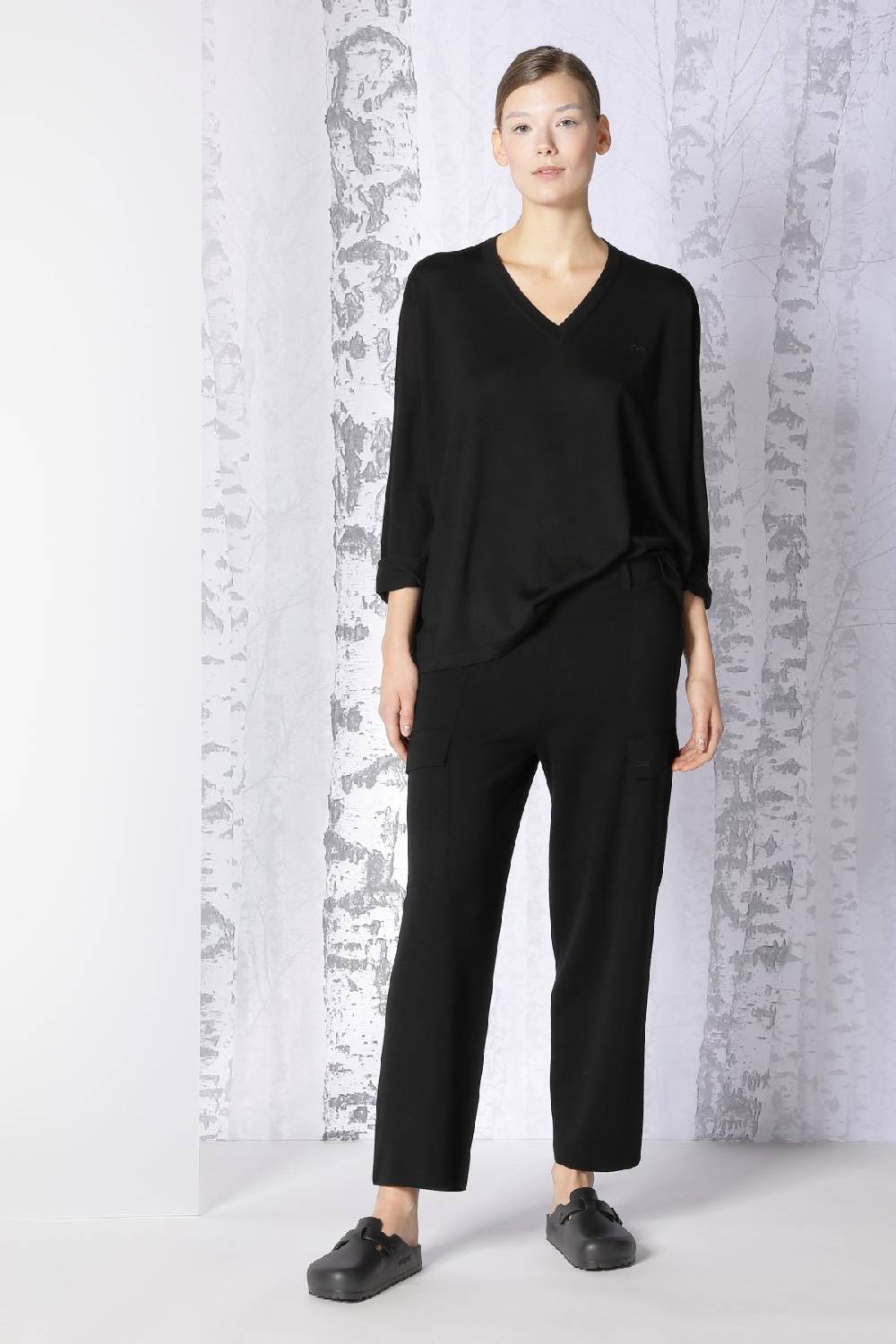 Sminfinity extrafine oversized V + milano cropped cargo pants Discount Store für neue Produkte