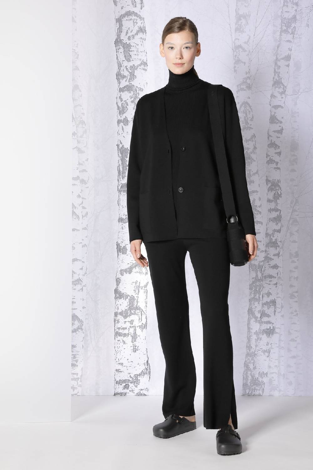 Sminfinity milano slitted jacket + extrafine rib turtle + milano slitted pants Riesige Rabatte
