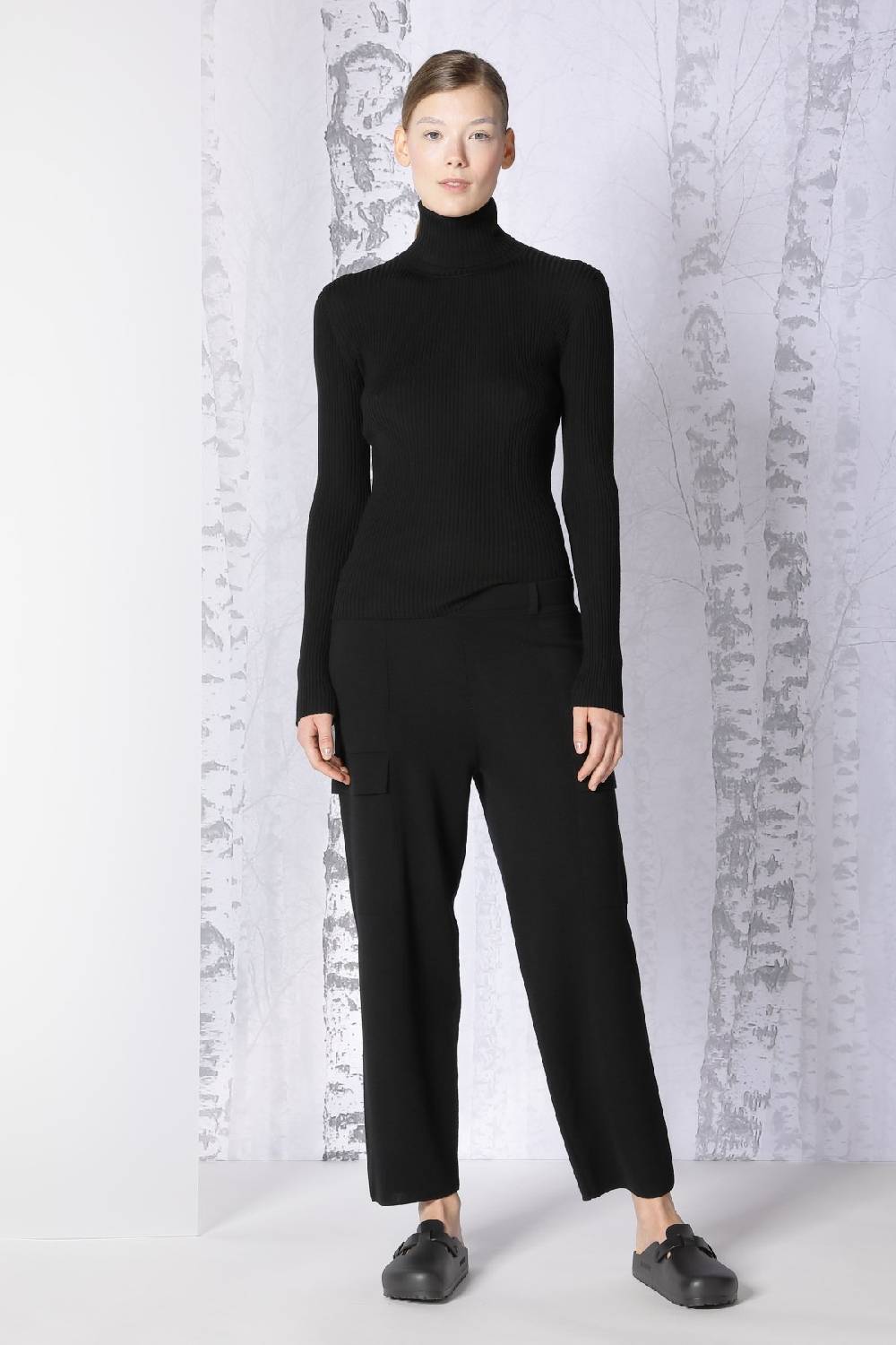 Sminfinity extrafine rib turtle + milano cropped cargo pants 50% Rabatt mit kostenlosem Versand