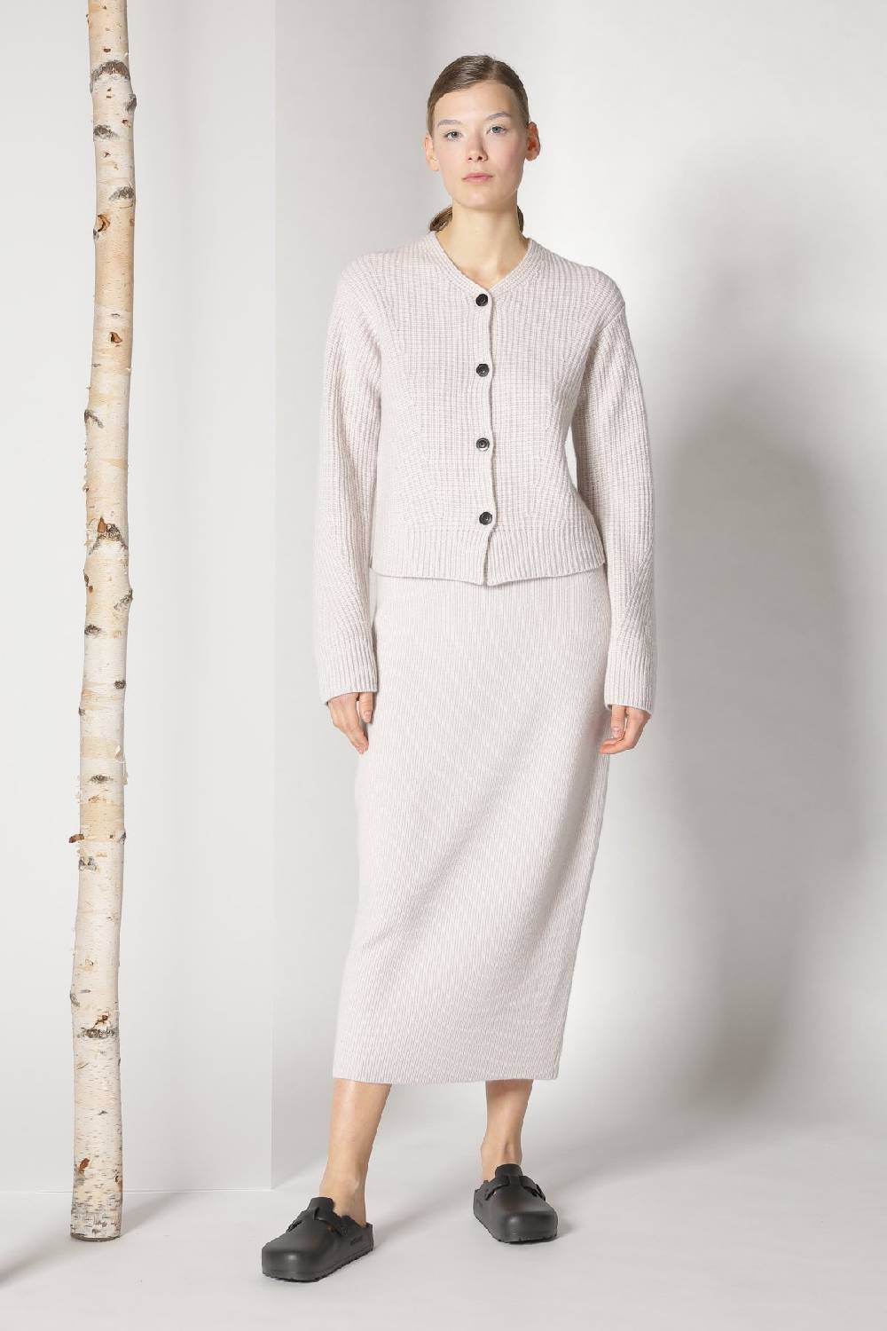 Sminfinity pure icon rib jacket + pure all needle tulip skirt Schlussverkauf