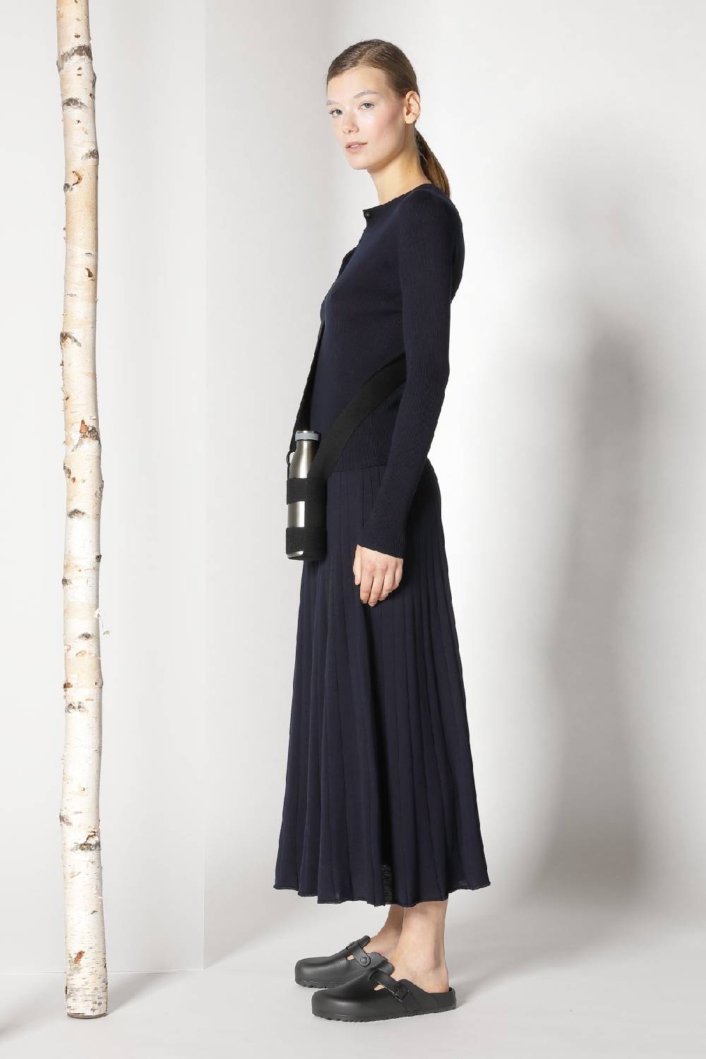 Sminfinity silky rib crew cardi + silky rib skirt Günstiger Verkauf