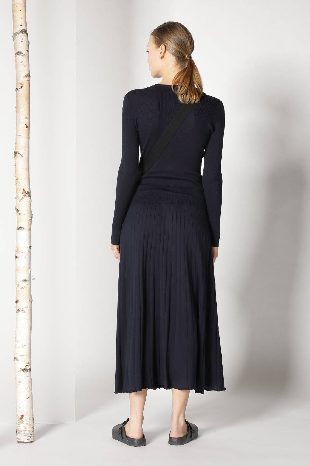 Sminfinity silky rib crew cardi + silky rib skirt Günstiger Verkauf