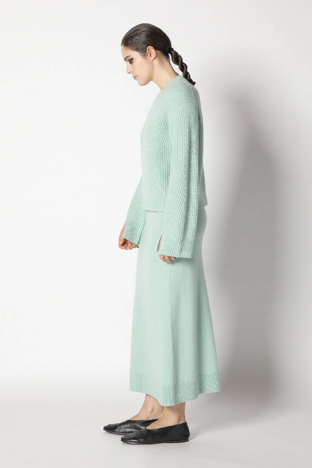 Sminfinity icon rib crewneck + pure A skirt Online Shopping
