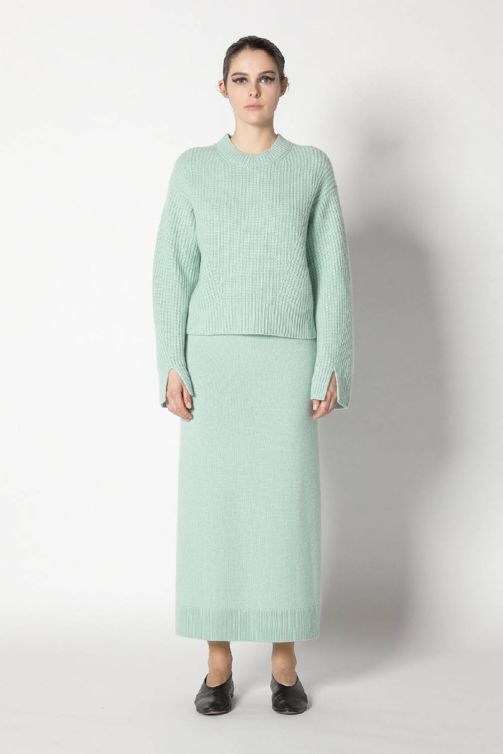 Sminfinity icon rib crewneck + pure A skirt Online Shopping