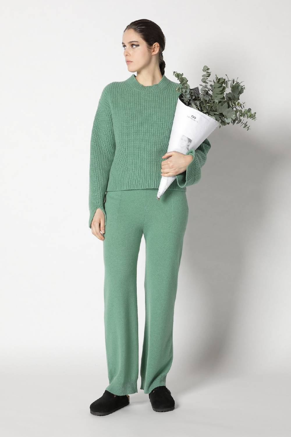 Sminfinity icon rib crewneck + pure A skirt Online Shopping