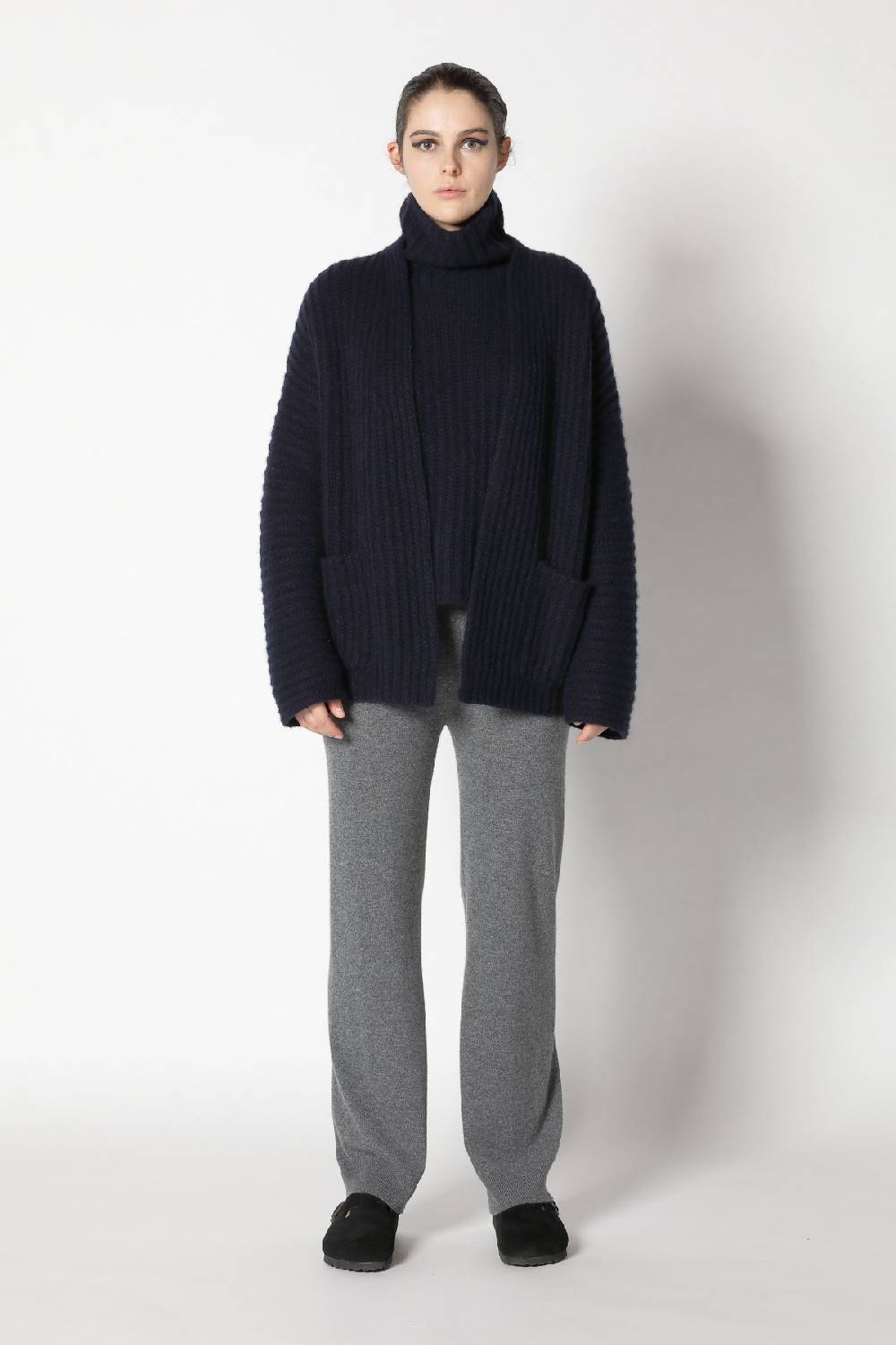 Sminfinity fluffy rib jacket + fluffy rib turtle + infinite palazzo pants Große Rabatte
