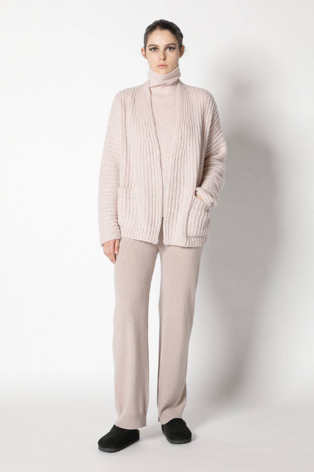 Sminfinity fluffy rib jacket + fluffy turtle top + infinite palazzo pants Sonderangebote