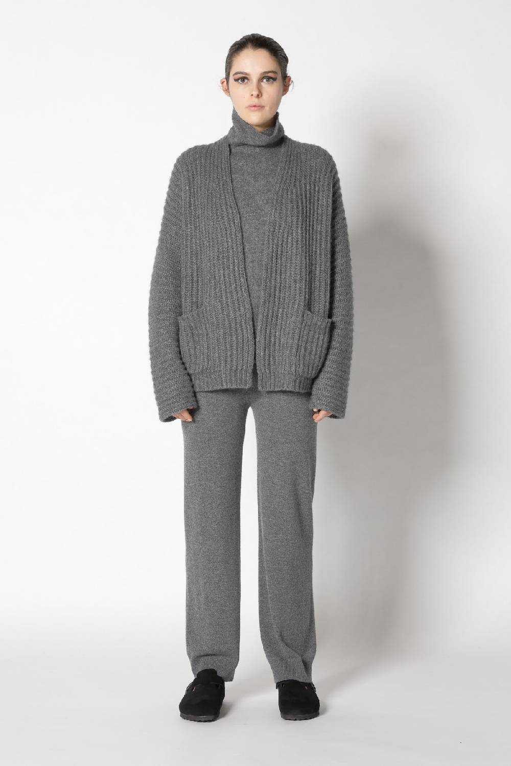 Sminfinity fluffy rib jacket + fluffy turtle top + infinite palazzo pants Sonderangebote