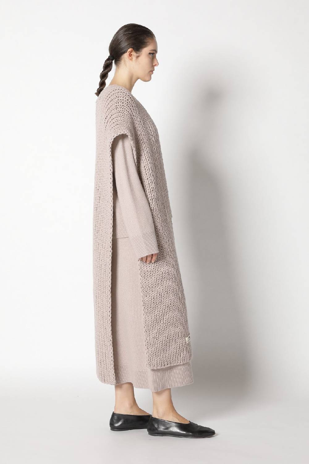 Sminfinity pure V neck + loosely 1x1 rib scarf + pure A skirt Wochenangebot