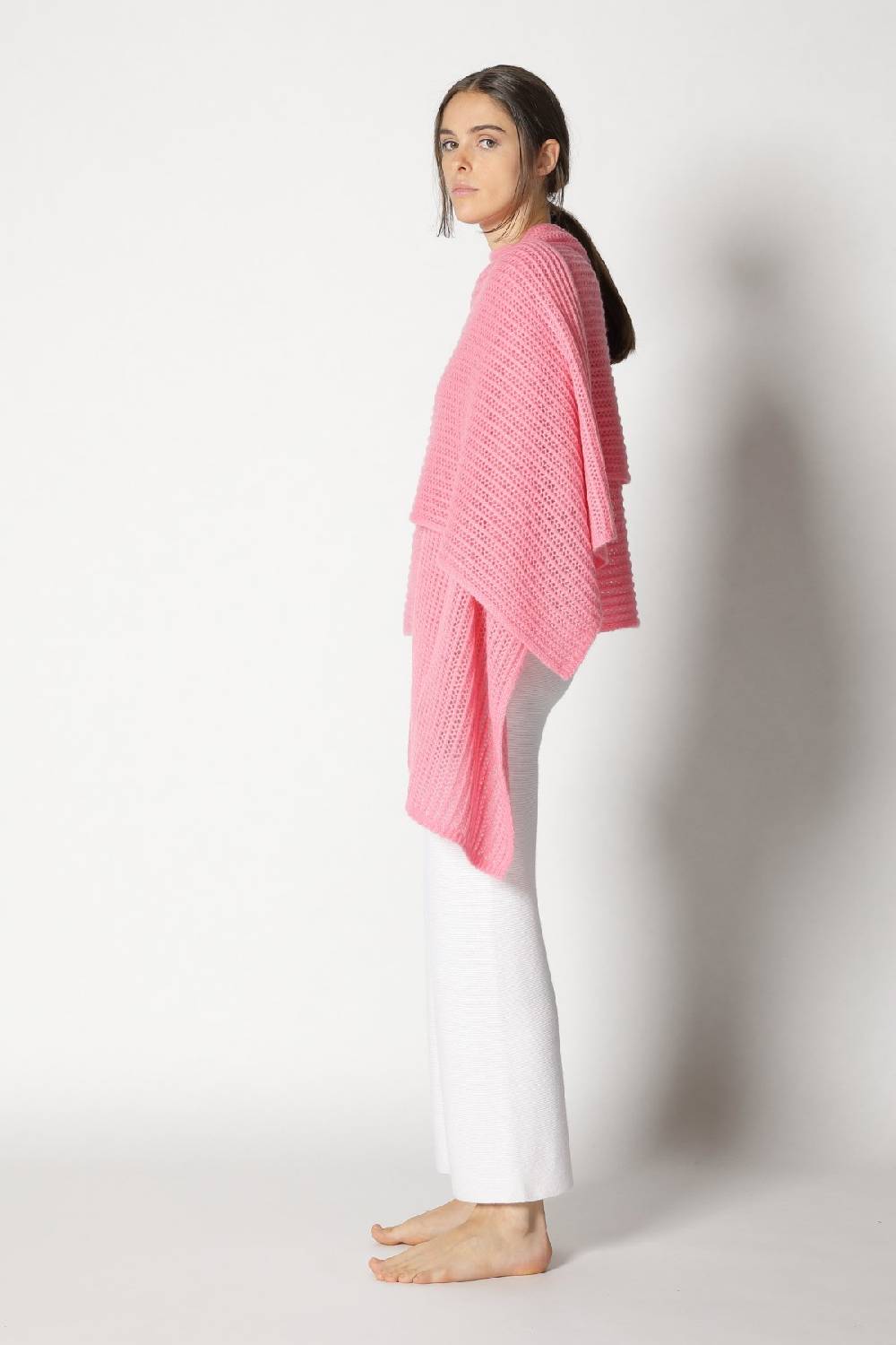 Sminfinity fluffy airy mockneck + fluffy airy plaid + garter cropped pants Black Friday Preise