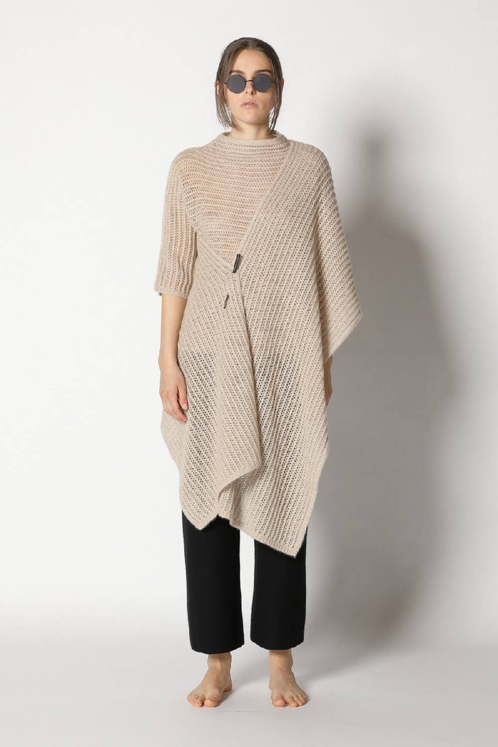 Sminfinity fluffy airy mockneck + fluffy airy plaid + garter cropped pants Black Friday Preise