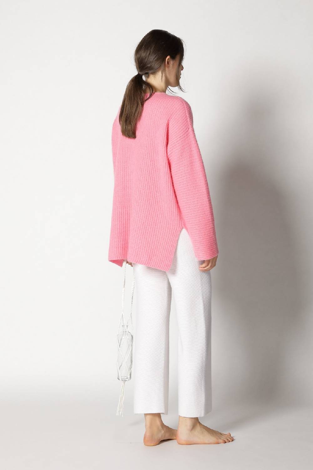 Sminfinity fluffy rib jumper + garter cropped pants Im Verkauf