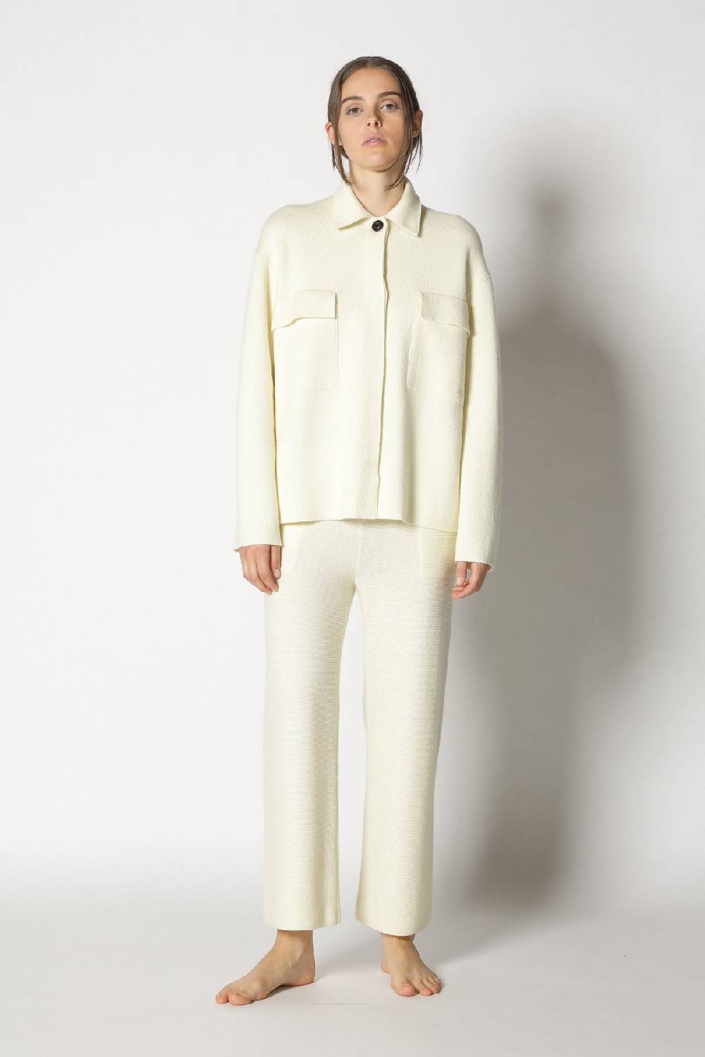 Sminfinity doubleface shirtjacket + garter cropped pants Auslauf